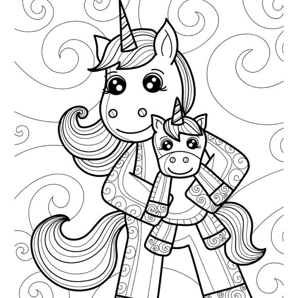 Lot Zen Doodle Colorscapes Unicorn Fiesta & Animal Winter Carnival Coloring Book - Picture 8 of 8